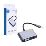 کابل تبدیل TYPE-C به VGA و HDMI کی لینک مدل K-1178